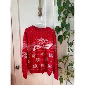 Budweiser size large red sweater